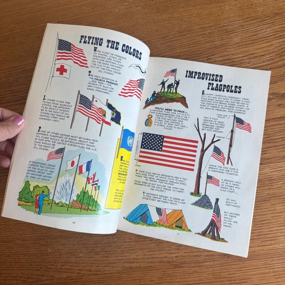 Vintage 1973 Boy Scouts of America BSA Your Flag Booklet ISBN 0-8395-3188-5